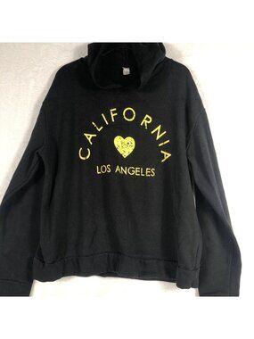 Black California Los Angeles Hoodie Adult Large